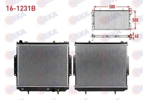 VEKA 16-1231B | Su Radyatörü Brazing Jeep Grand Cherokee 2.7 Crd 2001-2005