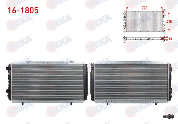 VEKA 16-1805 | Su Radyatörü Mekanik Fiat Ducato (244) 2.0 JTD M-T 2002-2006