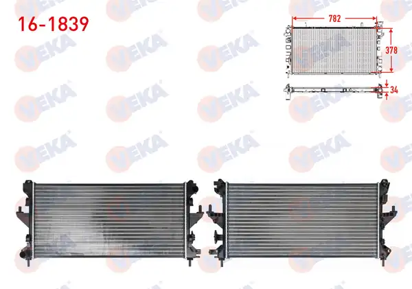 VEKA 16-1839 | Su Radyatörü Mekanik Fiat Ducato III 250 2 3 Mjt M T İntercooler Bağlantısı İnce 2006 2014