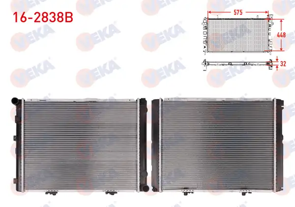 VEKA 16-2838B | Su Radyatörü Brazing Mercedes 190 (W201) E 2.3 M-T Ac + 1982-1993