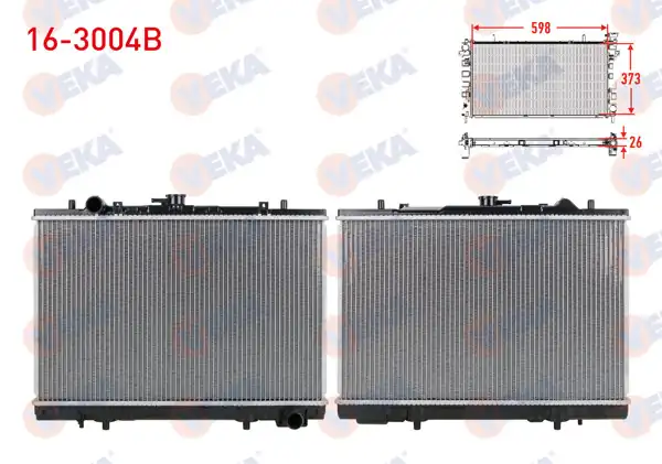 VEKA 16-3004B | Su Radyatörü Brazing Mitsubishi L 200 (K7t,K6t) 2.5 D M-T 1996-2007