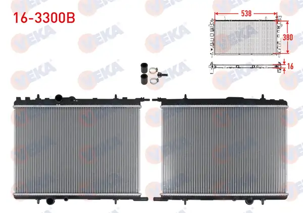 VEKA 16-3300B | Su Radyatörü Mekanik Universal Tip Peugeot Partner 5 5f 1 9 D M T 1996 20089da0