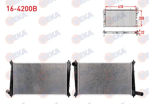 VEKA 16-4200B | Su Radyatörü Brazing Tata Indıca 40_v2 1 4 D 1998 2003