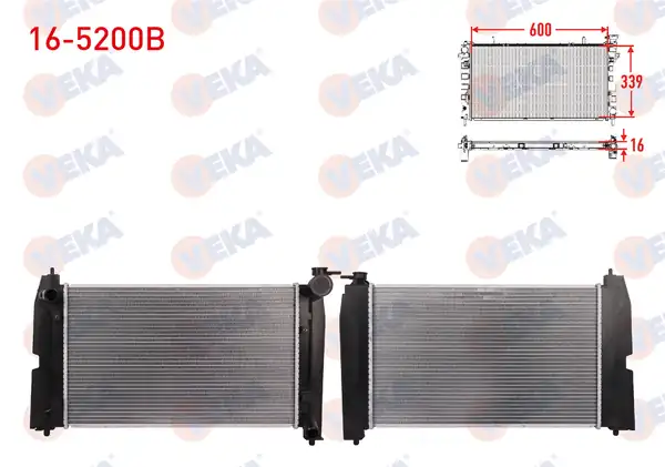 VEKA 16-5200B | Su Radyatörü Brazing Geely Emgrand Ec7 1 5 M T Ac 2010 2014