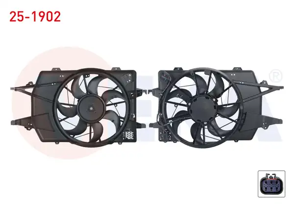 VEKA 25-1902 | Fan Motoru Su Radyatörü Davlumbazlı Tekli Fan Ford Focus İ Daw Dbw 1 8i 16v Bm Motor M T Ac 2001 2004