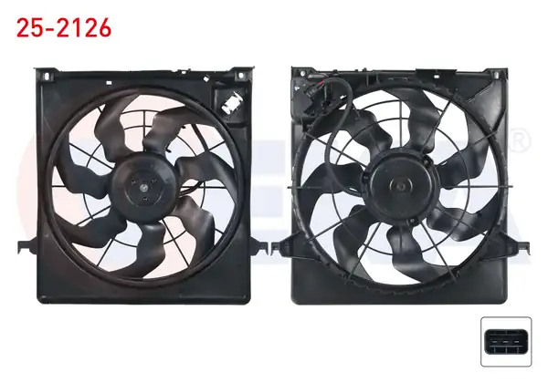 VEKA 25-2126 | Fan Motoru Su Radyatörü Davlumbazlı Tekli Fan Hyundai İ30 Fd 1 6 CRDI 2007 2011