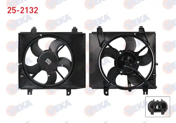 VEKA 25-2132 | Fan Motoru Su Radyatörü Davlumbazlı Tekli Fan Hyundai Matrix Fc 1 6 2001 2010