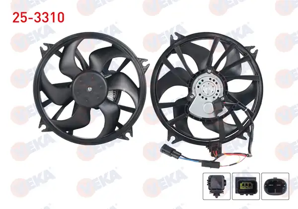 VEKA 25-3310 | Fan Motoru Beyınlı Peugeot 407 (6D) 1.6 HDI 2004-2011