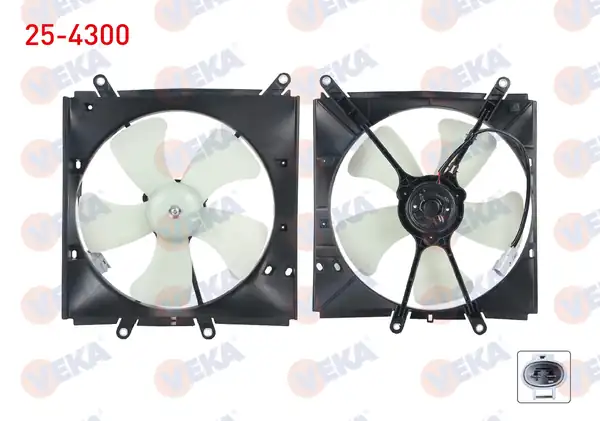 VEKA 25-4300 | Fan Motoru Su Radyatörü Toyota Corolla _e10_ 1 6i Ae101 1992 1997
