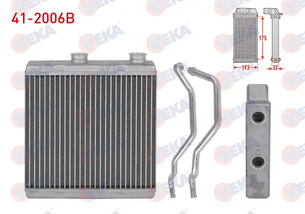 VEKA 41-2006B | Kalorifer Radyatörü Brazing 5 5mm Fin Honda Civic VIII 1 4 2005 2012 Civic VIII 2 0 Type-R 2005 2012