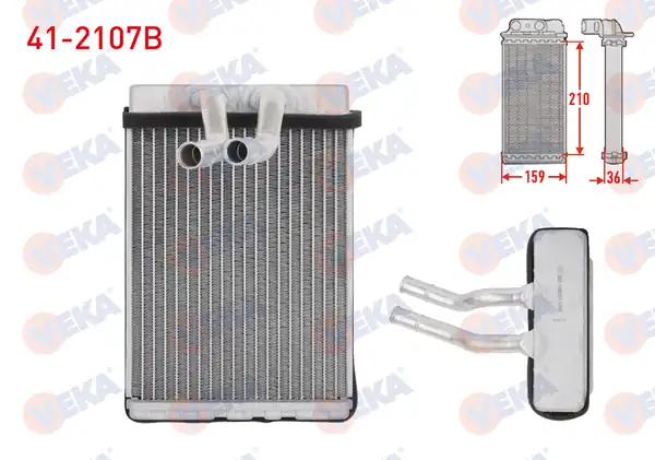 VEKA 41-2107B | Kalorifer Radyatörü Brazing On Hyundai Starex 2.5 TD 1997-2007