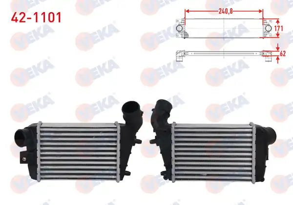 VEKA 42-1101 | Turbo Radyatörü (Intercooler) Alfa Romeo 147 1.9 JTD 115 Hp 2001-2010