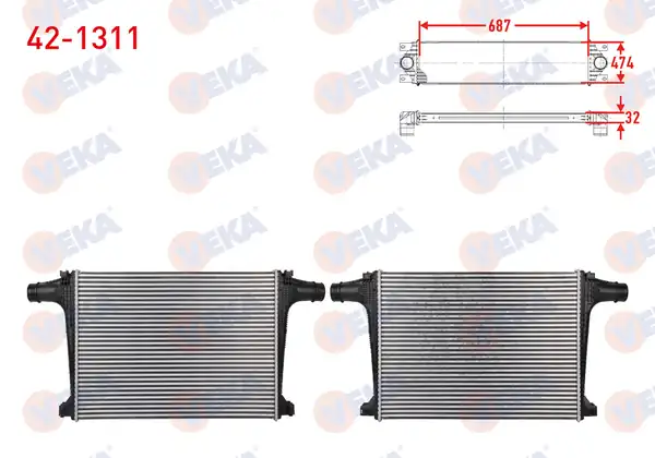 VEKA 42-1311 | Turbo Radyatörü İntercooler Audi Q7 2 0 TFSI 3 0 TDI 2015 Volkswagen Touareg 3 0 TDI 2018 2023