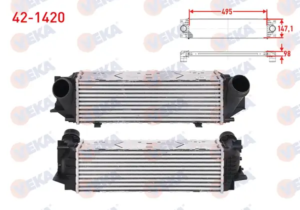 VEKA 42-1420 | Turbo Radyatörü İntercooler Bmw 5 F10 520 İ 184 Hp 1996 2003
