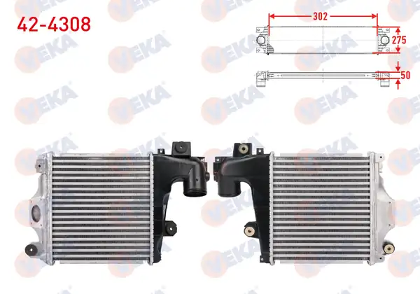 VEKA 42-4308 | Turbo Radyatörü İntercooler Toyota Hilux VII Pick Up _n2_ 3 0 D 4d 2011 2015
