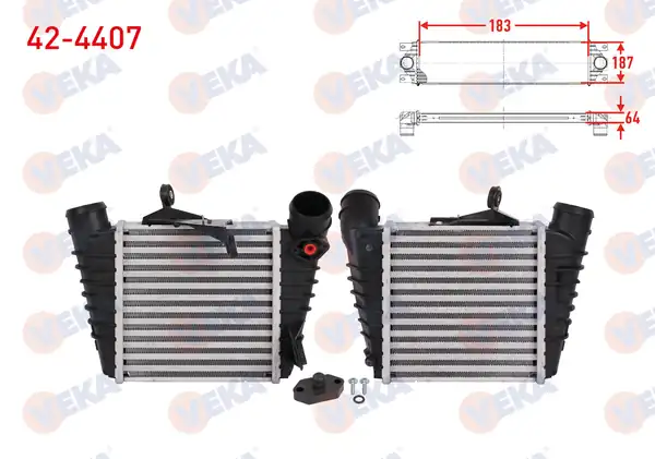 VEKA 42-4407 | Turbo Radyatörü İntercooler Volkswagen Polo 9n_ 1 4 TDI 2001 2012