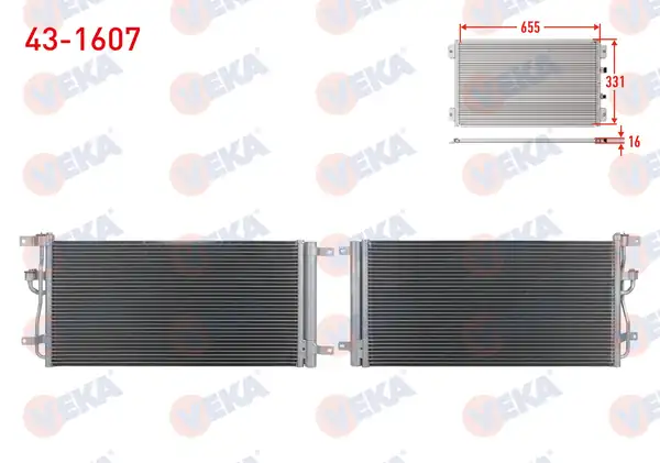 VEKA 43-1607 | Klima Radyatörü Chevrolet Captiva C140 2 0 D 2012 2014