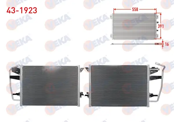 VEKA 43-1923 | Klima Radyatörü Ford Escort VII 1 6i 16v 1995 1999