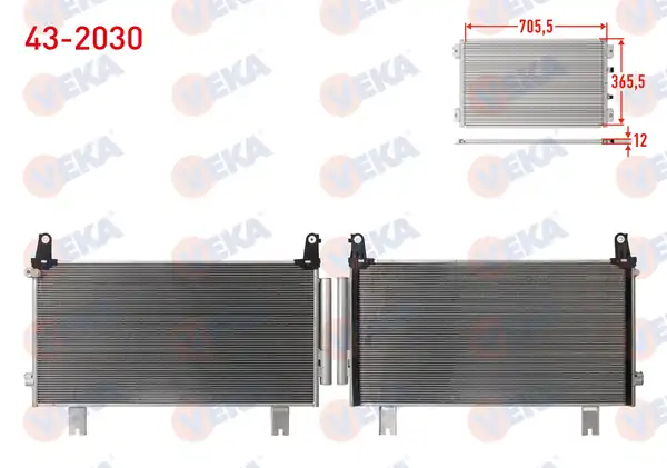VEKA 43-2030 | Klima Radyatörü Honda Cr V V Rw Rt 1 5i V Tec 2016