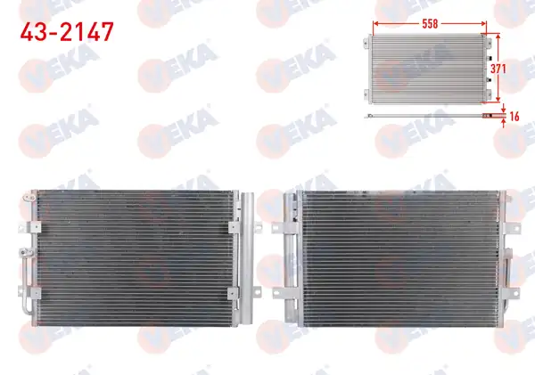 VEKA 43-2147 | Klima Radyatörü Hyundai H100 H100 Kamyonet 2 5 D 2004