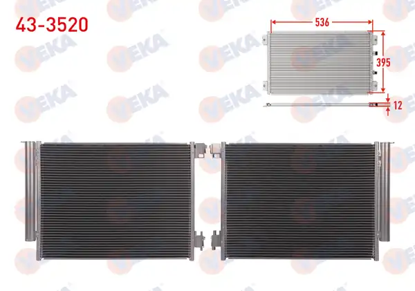 VEKA 43-3520 | Klima Radyatörü Renault Clio V