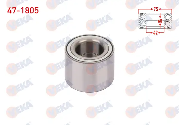 VEKA 47-1805 | Arka Tekerlek Rulmanı Sol Sağ 42x75x60 1994 Fiat Ducato