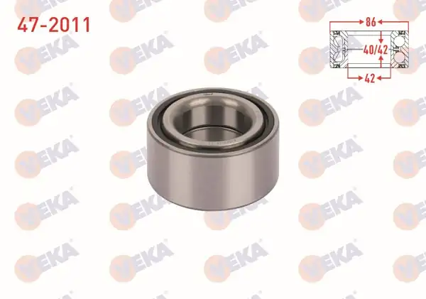 VEKA 47-2011 | On Tekerlek Rulmanı Sol-Sağ ABS Okuyuculu 48X86x40 / 42 Honda Civic Ix 1.6 I-Dtec 2012-2016 / Accord VII 2.0 16V-2.4 2003-2008