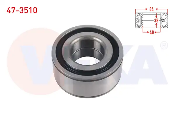 VEKA 47-3510 | Ön Tekerlek Rulmanı Sol Sağ 40x84x38 Renault Laguna İ