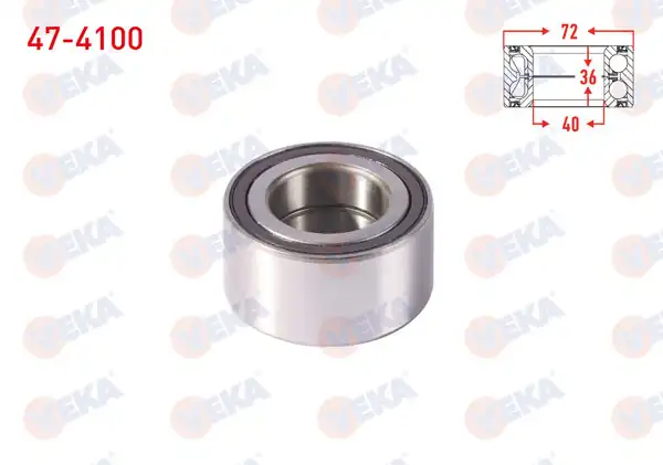 VEKA 47-4100 | On Tekerlek Rulmanı Sol-Sağ ABS Okuyuculu 40X72x36 Suzuki Swift III
