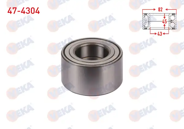 VEKA 47-4304 | Ön Tekerlek Rulmanı Sol Sağ 43x82x45 Toyota Rav 4 II 2 0 Vvt İ 2000 2006