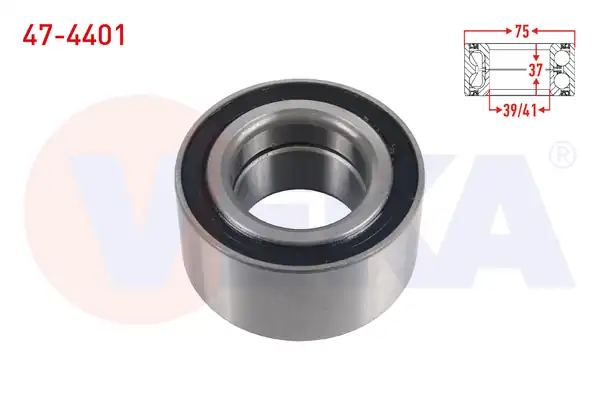 VEKA 47-4401 | Ön Tekerlek Rulmanı Sol Sağ 39 41x75x37 Passat