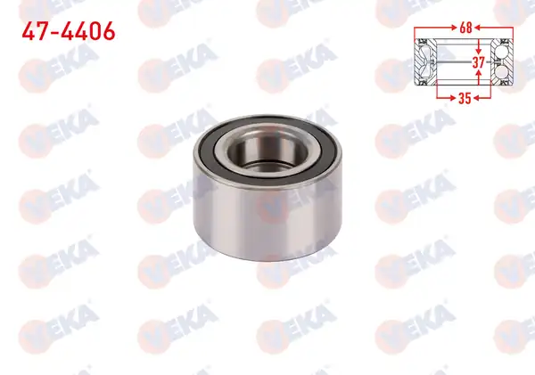 VEKA 47-4406 | Ön Tekerlek Rulmanı Sol Sağ 35x68x37 Albea