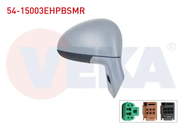 VEKA 54-15003EHPBSMR | Dış Dikiz Aynası Sağ Elektrikli Isıtmalı Astarlı Otomatik Katlanır Sensörlü Hafızalı Mavi Camli Citroen C4 2004 2009