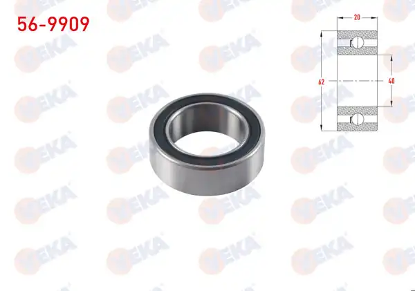 VEKA 56-9909 | Universal Klima Rulmanı 40X62x20