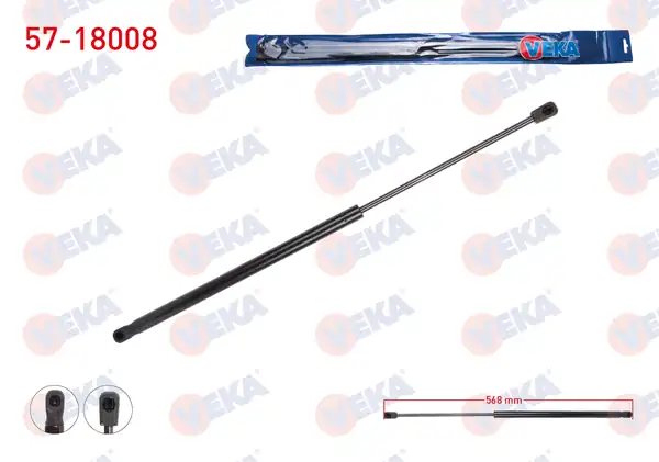 VEKA 57-18008 | Bagaj Amortisörü 568mm 280n Fiat Uno 70 1994 2000 2 Adet