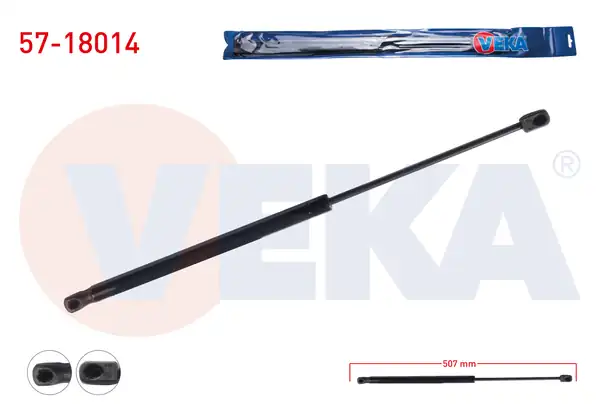 VEKA 57-18014 | Bagaj Amortisörü 507mm 380n Fiat Stilo 192 2001 2010 2 Adet