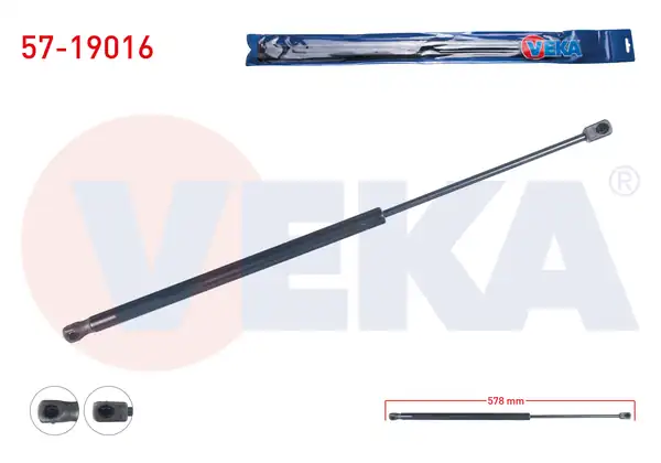 VEKA 57-19016 | Bagaj Amortisörü 578mm 325n Ford Fiesta IV 5 Kapı 1995 2002 Mazda 121 III 1996 2003 2 Adet