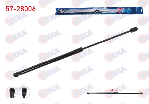 VEKA 57-28006 | Bagaj Amortisörü 540mm 460n Mercedes B Serisi W245 2004 2 Adet