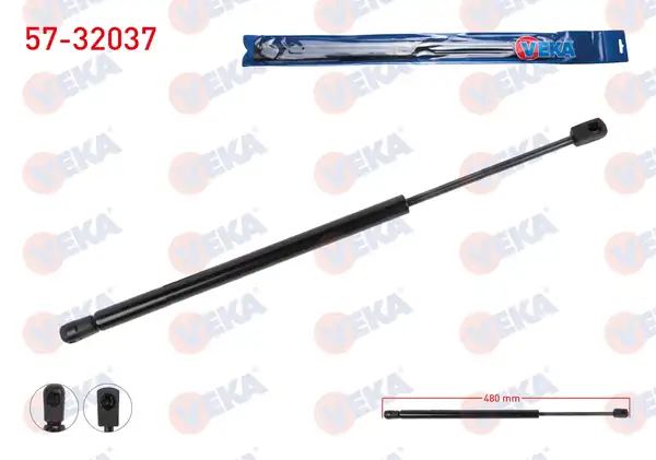 VEKA 57-32037 | Bagaj Amortisörü 480mm / 700N Opel Meriva B 2010-| 2 Adet