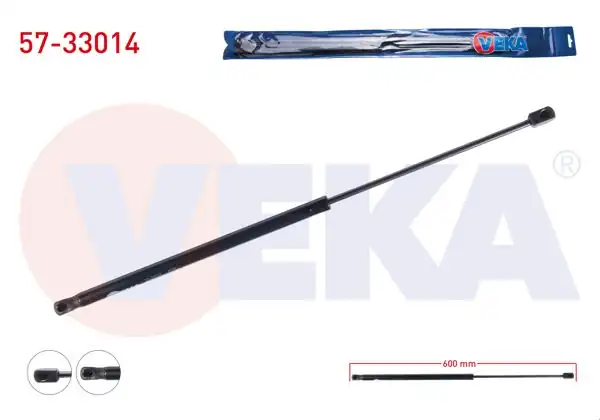 VEKA 57-33014 | Bagaj Amortisörü 600mm / 300N Peugeot 306 (7B,N3,N5) 5 Kapı 1993-2002 | 2 Adet
