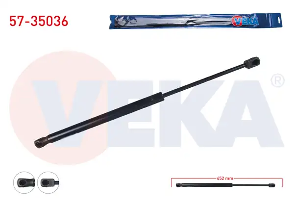 VEKA 57-35036 | Bagaj Amortisörü 452mm 710n Renault Twingo 1993 2007 2 Adet