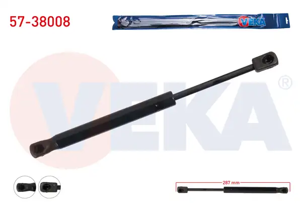 VEKA 57-38008 | Bagaj Amortisörü 287mm 365n Seat Cordoba 6k2 C2 1993 1999 2 Adet