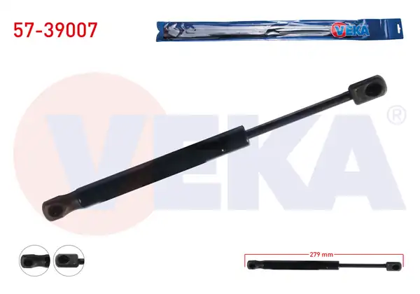 VEKA 57-39007 | Bagaj Amortisörü 279mm / 500N Audi A4 (8D2,B5) 4 Kapı 1994-2001 | 2 Adet