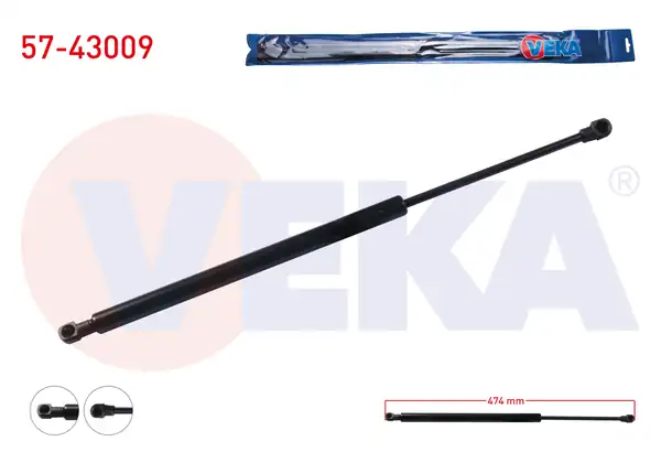VEKA 57-43009 | Bagaj Amortisörü 474mm 550n Toyota Verso _aur2_ _zgr2_ 2009 2 Adet