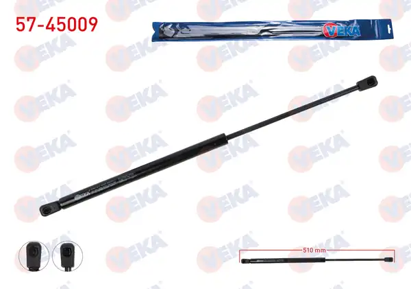 VEKA 57-45009 | Motor Kaput Amortisörü 510mm 320n Volvo Xc90 2002 2 Adet