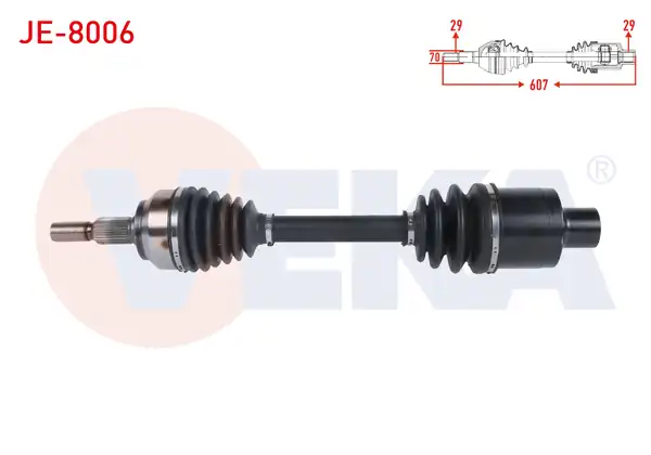 Veka Je 8006 Komple Aks Sağ Ön Uzunluk 607mm Jeep Grand Cherokee III Wh Wk 3 0 Crd 2005 2010 Commander Xk 3 0 Crd 2005 2010