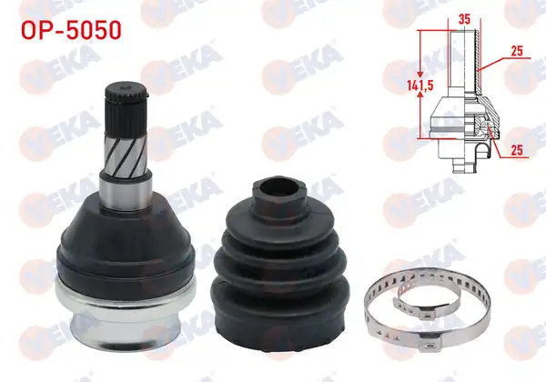 VEKA OP5050 | Aks Kafası Sol Ön İç Opel Astra H Astra J Insignia A Vectra C Zafira B Z13dth Z17dth 04