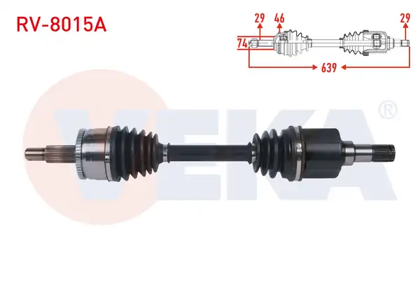 Veka Rv 8015a Komple Aks Sol Ön ABS li 46 Dış Uzunluk 639mm Land Rover Discovery III 2 7 V6 TDI A T 2004 2010