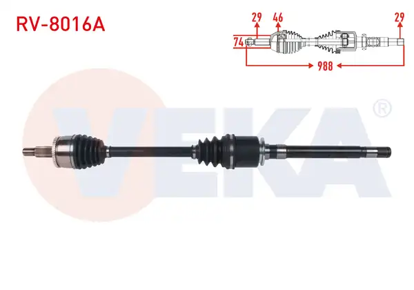 Veka Rv 8016a Komple Aks Sağ Ön ABS li 46 Dış Uzunluk 998mm Land Rover Discovery III 2 7 V6 TDI A T 2004 2010