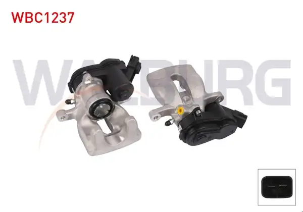 WALBURG WBC1237 | Fren Kaliper Elektronık Sağ Arka Piston 34mm Disk 274mm Renault Captur II 2020-/ Clio V 2019-/ Fluence 2010-/ Megane III 2008-2015 / Megane IV Hb 2015-/ Scenic III 2009 - | 1 Adet